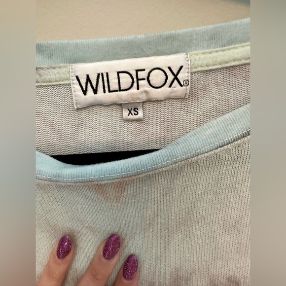 🌈 Rare Wildfox Zebra Print & Rainbow Tie Dye Sweater XS - Picture 2 of 3